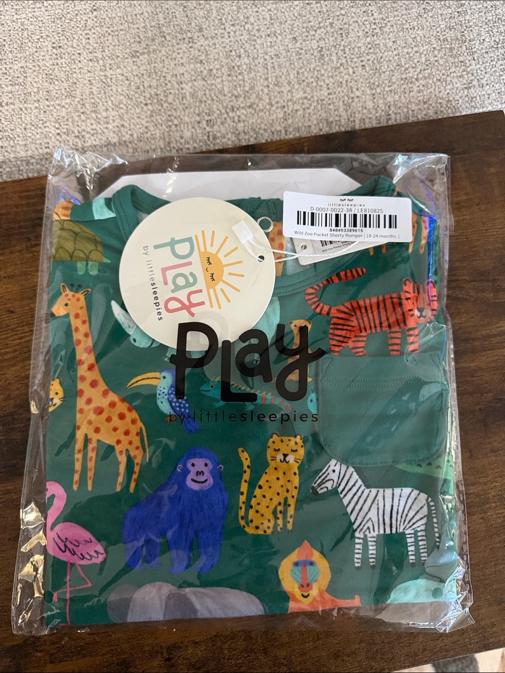 NWT Little Sleepies Wild Zoo Shorty Romper